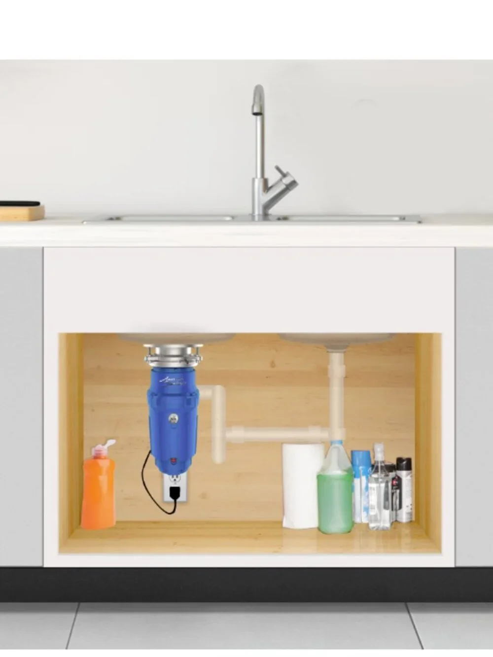 American Standard Elite ASE90SL 3/4 HP Slim-Line Garbage Disposal w/ Cord